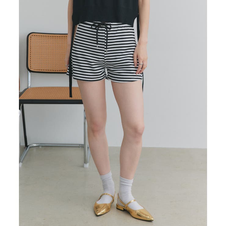 リラックスボーダーショートパンツ | ad thie | 詳細画像16 