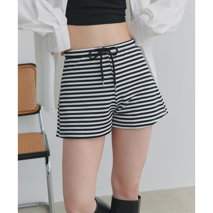 リラックスボーダーショートパンツ | ad thie | 詳細画像24 
