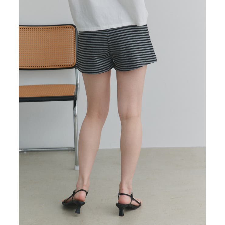 リラックスボーダーショートパンツ | ad thie | 詳細画像5 
