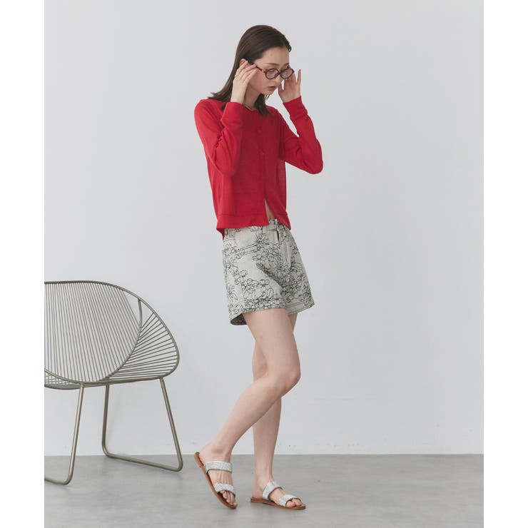 フラワー刺繍デニムショートパンツ | ad thie | 詳細画像16 