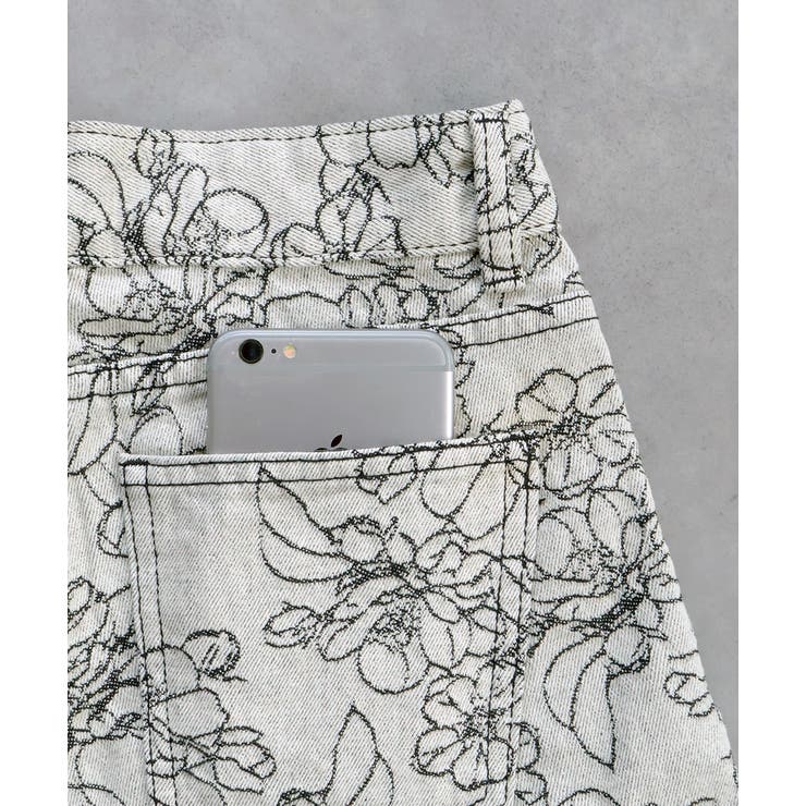 フラワー刺繍デニムショートパンツ | ad thie | 詳細画像30 