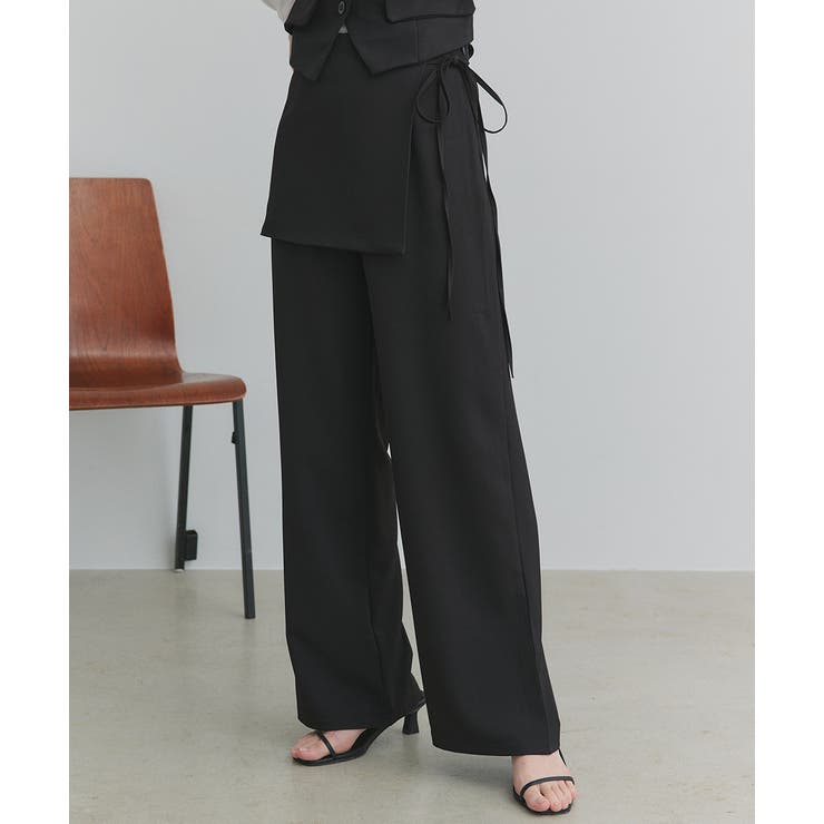 サイドリボンスカートレイヤードパンツ | ad thie | 詳細画像14 