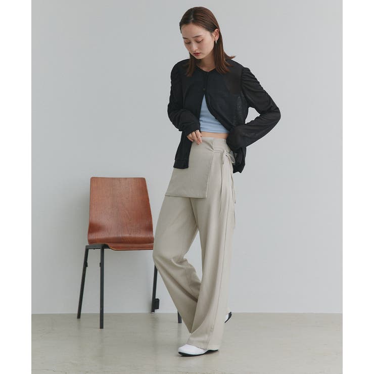 サイドリボンスカートレイヤードパンツ | ad thie | 詳細画像17 