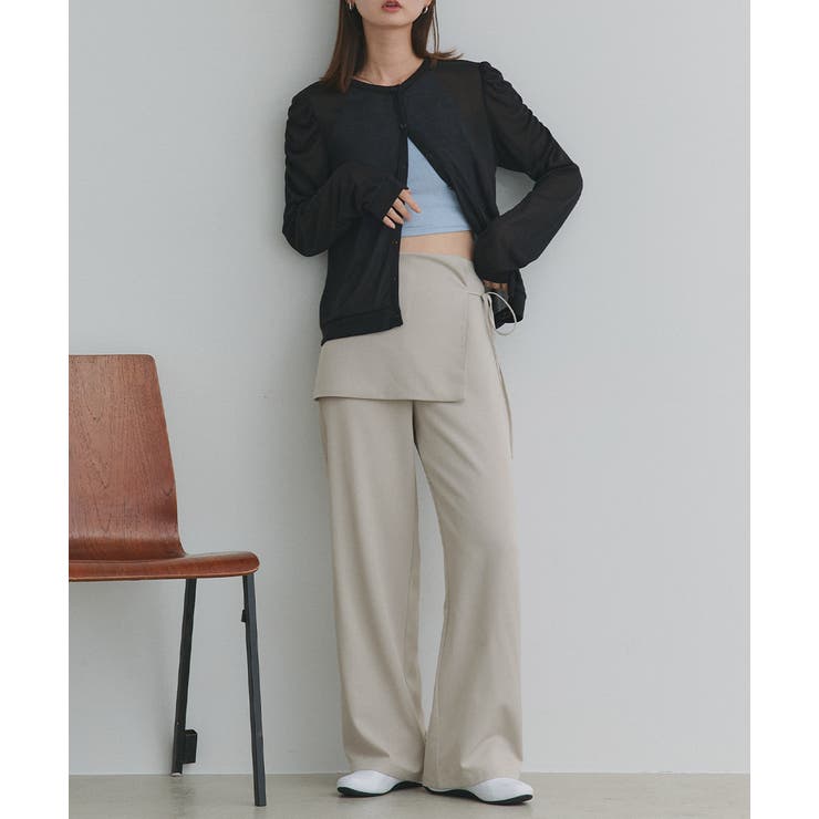 サイドリボンスカートレイヤードパンツ | ad thie | 詳細画像19 