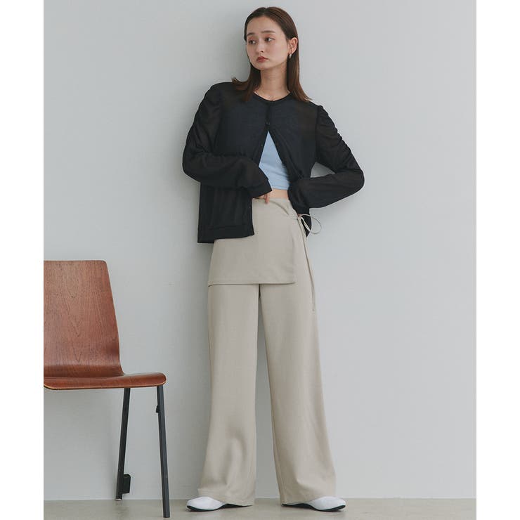 サイドリボンスカートレイヤードパンツ | ad thie | 詳細画像20 