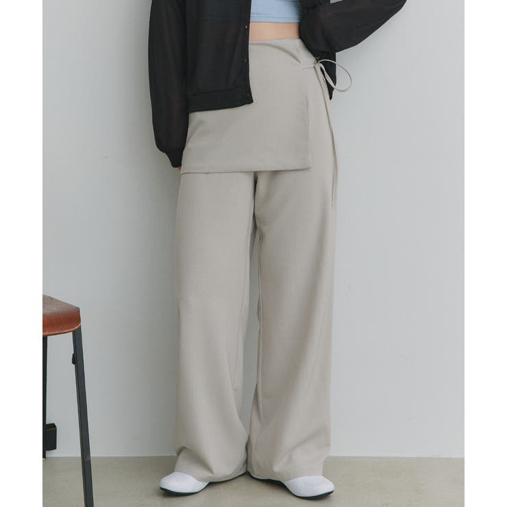 サイドリボンスカートレイヤードパンツ | ad thie | 詳細画像22 