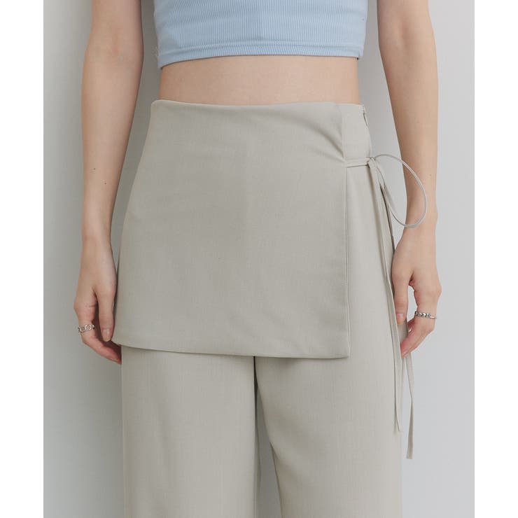 サイドリボンスカートレイヤードパンツ | ad thie | 詳細画像23 