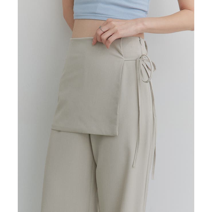 サイドリボンスカートレイヤードパンツ | ad thie | 詳細画像24 