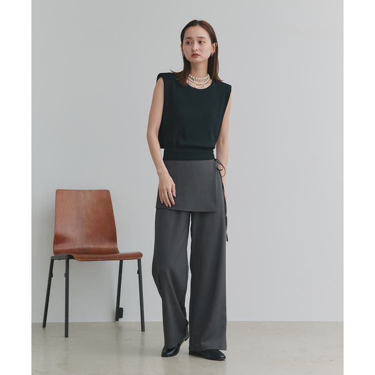 サイドリボンスカートレイヤードパンツ | ad thie | 詳細画像26 