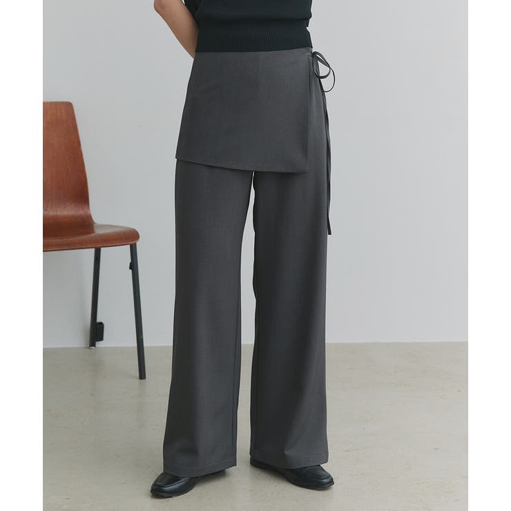 サイドリボンスカートレイヤードパンツ | ad thie | 詳細画像28 