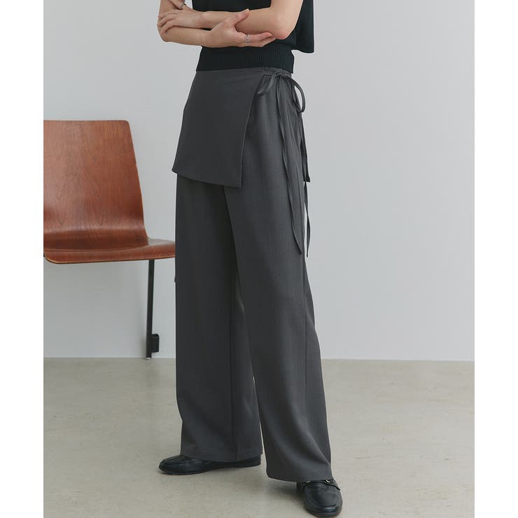 サイドリボンスカートレイヤードパンツ | ad thie | 詳細画像29 