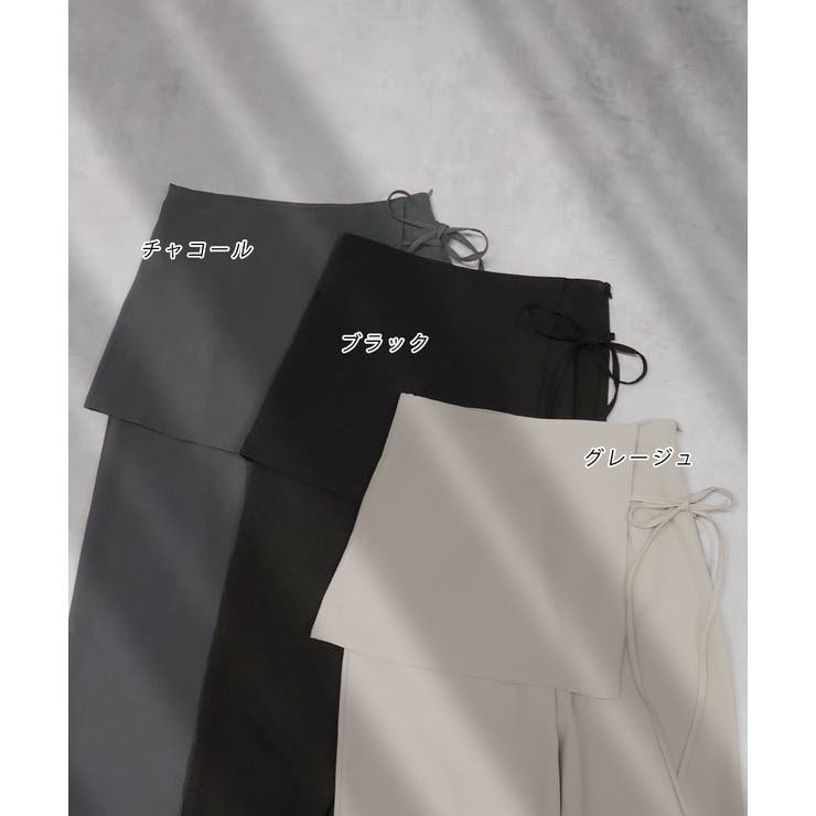 サイドリボンスカートレイヤードパンツ | ad thie | 詳細画像36 