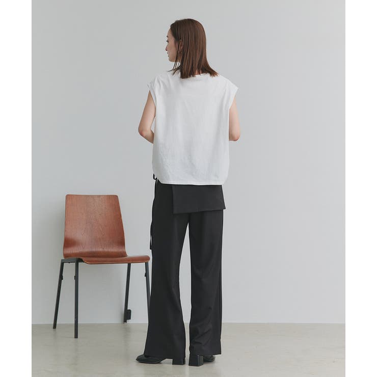 サイドリボンスカートレイヤードパンツ | ad thie | 詳細画像5 