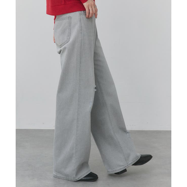 ライトカラーダメージデニムパンツ | ad thie | 詳細画像13 