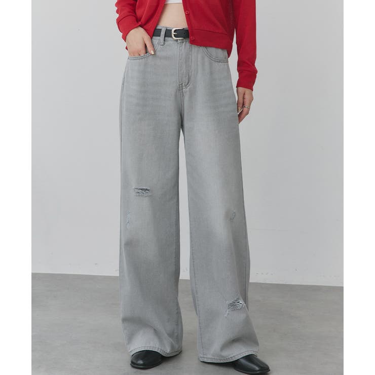 ライトカラーダメージデニムパンツ | ad thie | 詳細画像16 