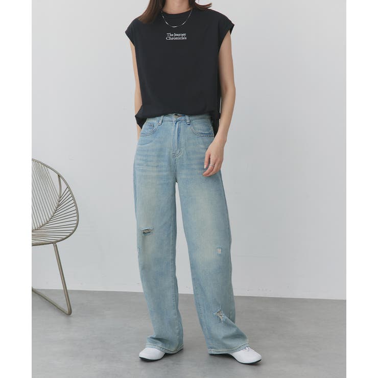 ライトカラーダメージデニムパンツ | ad thie | 詳細画像27 