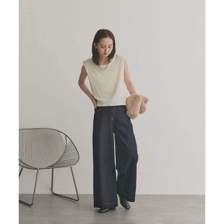 ノンウォッシュデニムパンツ | ad thie | 詳細画像2 