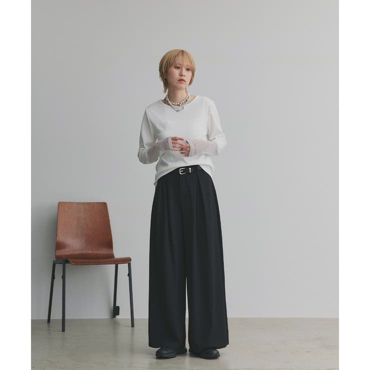 フロントタックワイドスラックス | ad thie | 詳細画像28 