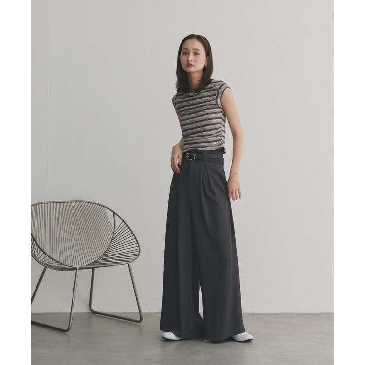 フロントタックワイドスラックス | ad thie | 詳細画像44 