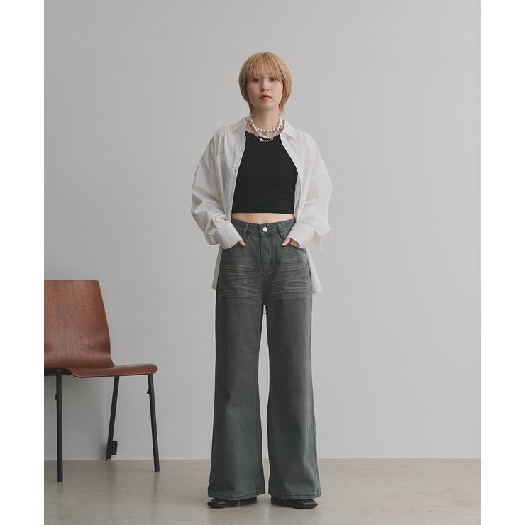 【2025AW新作】ヴィンテージライクグラデーションデニムパンツ | ad thie | 詳細画像17 