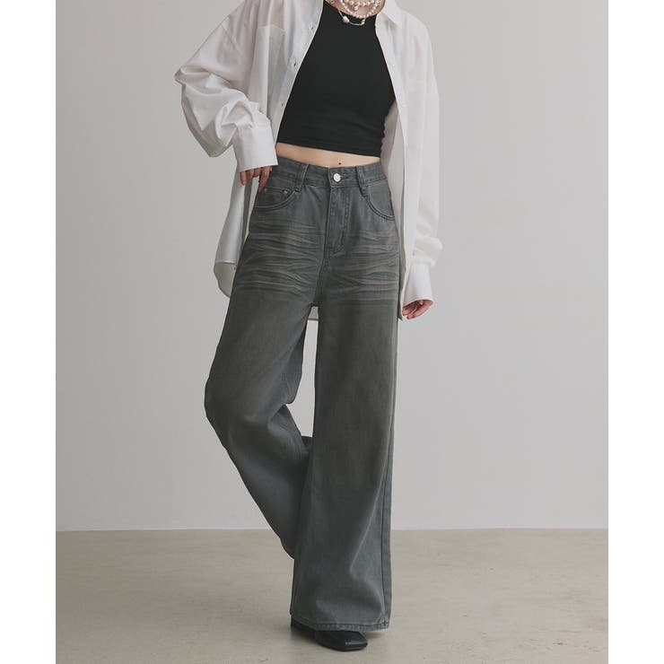 【2025AW新作】ヴィンテージライクグラデーションデニムパンツ | ad thie | 詳細画像20 