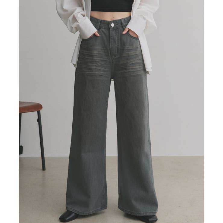 【2025AW新作】ヴィンテージライクグラデーションデニムパンツ | ad thie | 詳細画像21 