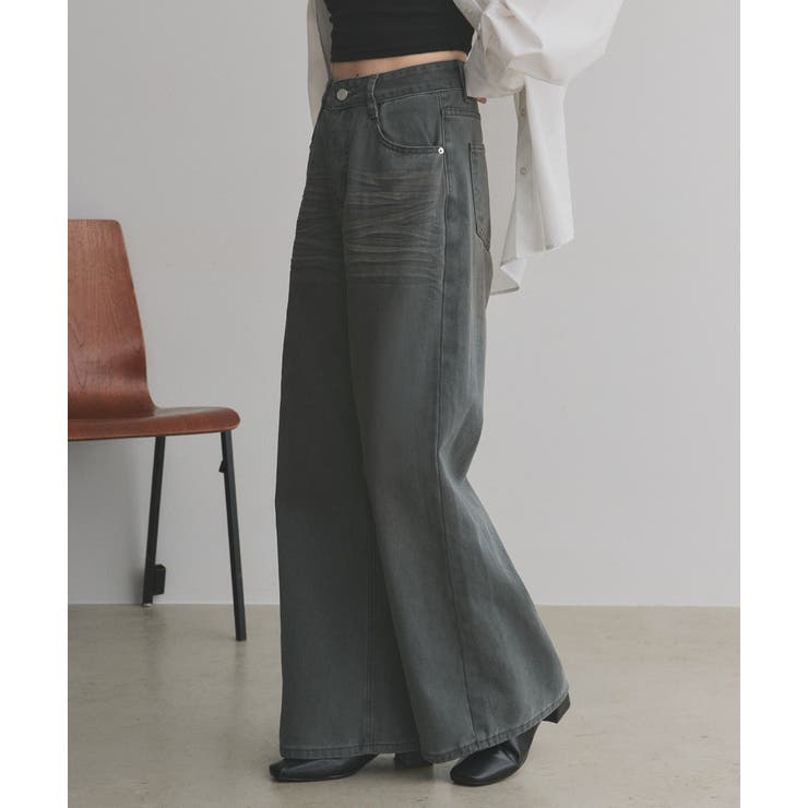 【2025AW新作】ヴィンテージライクグラデーションデニムパンツ | ad thie | 詳細画像22 