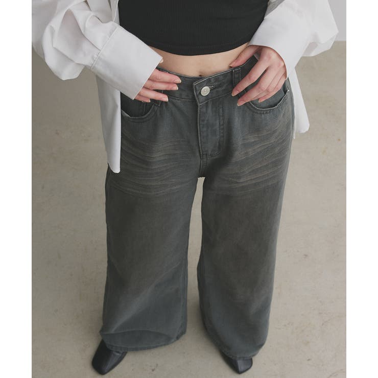 【2025AW新作】ヴィンテージライクグラデーションデニムパンツ | ad thie | 詳細画像24 