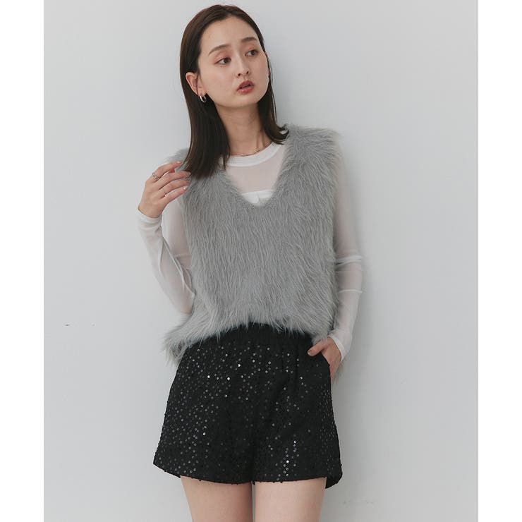 スパンコールフラワーショートパンツ | ad thie | 詳細画像16 