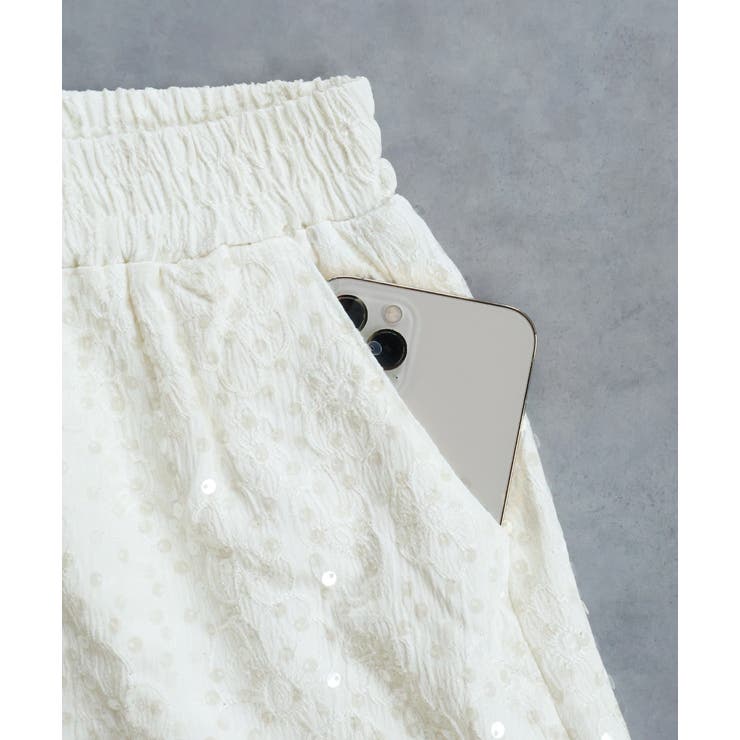 スパンコールフラワーショートパンツ | ad thie | 詳細画像24 