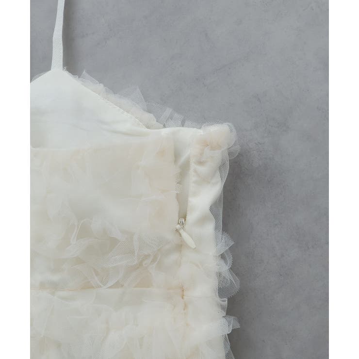 フラワーモチーフ チュールキャミソール | ad thie | 詳細画像36 