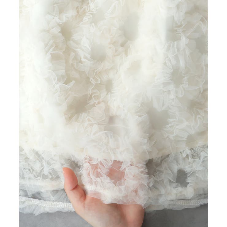 フラワーモチーフ チュールキャミソール | ad thie | 詳細画像39 