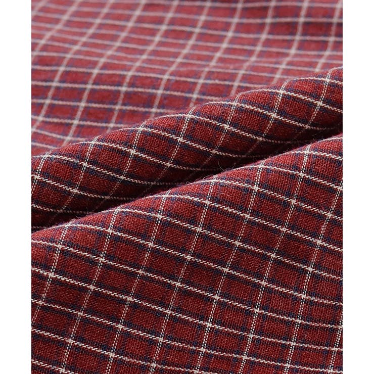 ノースリーブドロストショート丈チェックシャツ | ad thie | 詳細画像35 