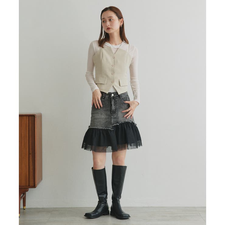 フロントボタンデザインキャミソールビスチェ | ad thie | 詳細画像28 