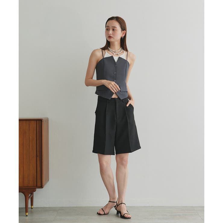 フロントボタンデザインキャミソールビスチェ | ad thie | 詳細画像30 