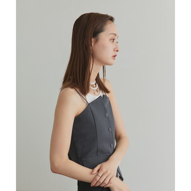 フロントボタンデザインキャミソールビスチェ | ad thie | 詳細画像35 