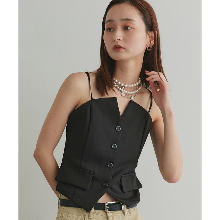 フロントボタンデザインキャミソールビスチェ | ad thie | 詳細画像5 