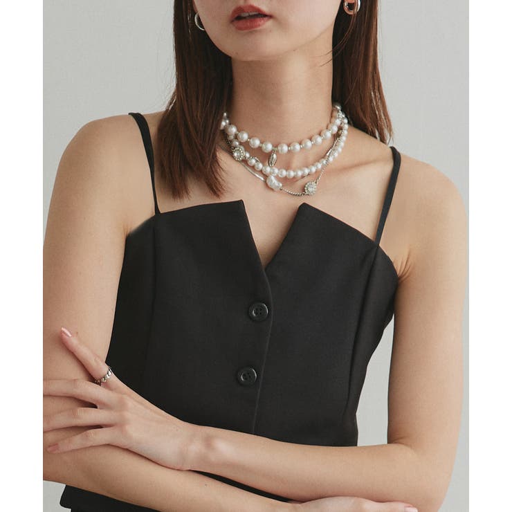 フロントボタンデザインキャミソールビスチェ | ad thie | 詳細画像6 