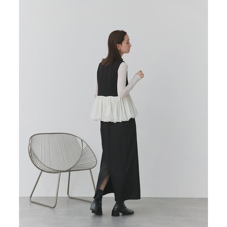 バルーンヘムノースリーブペプラムブラウス | ad thie | 詳細画像18 