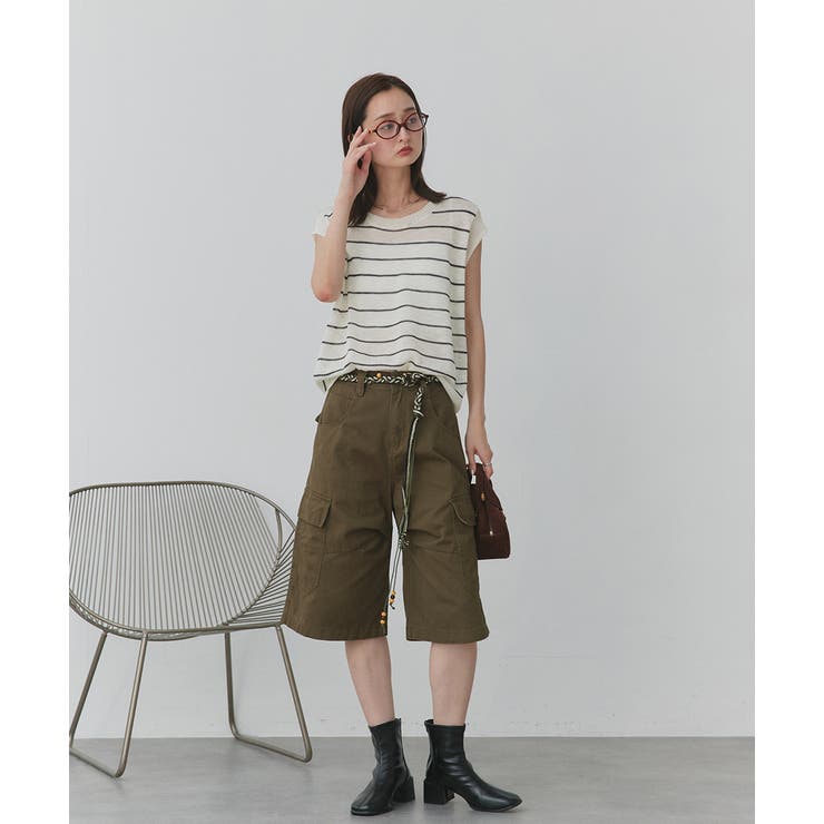 フェイクカーディガン付き ノースリーブニット | ad thie | 詳細画像11 