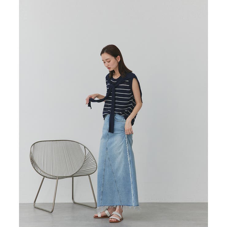 フェイクカーディガン付き ノースリーブニット | ad thie | 詳細画像31 