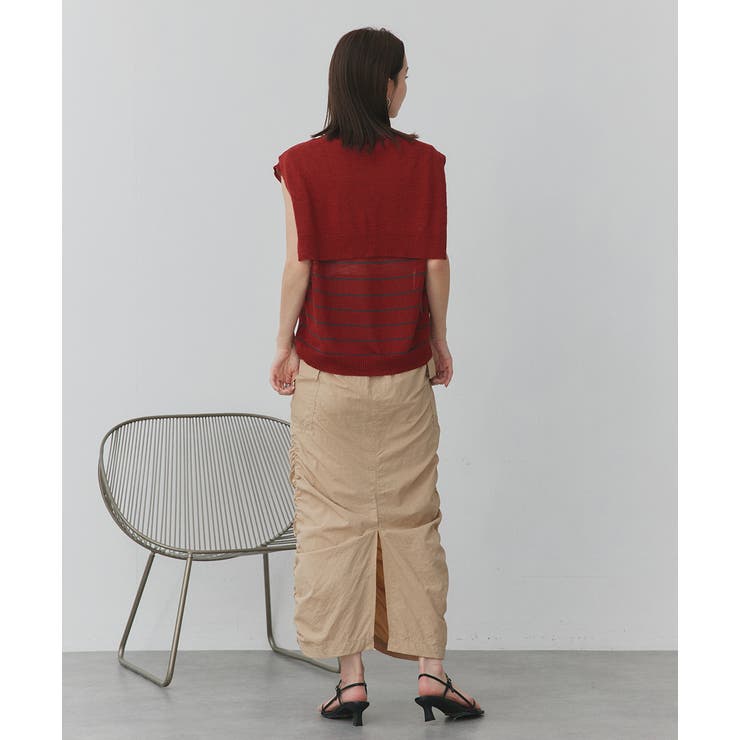 フェイクカーディガン付き ノースリーブニット | ad thie | 詳細画像38 