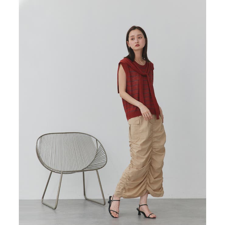 フェイクカーディガン付き ノースリーブニット | ad thie | 詳細画像39 