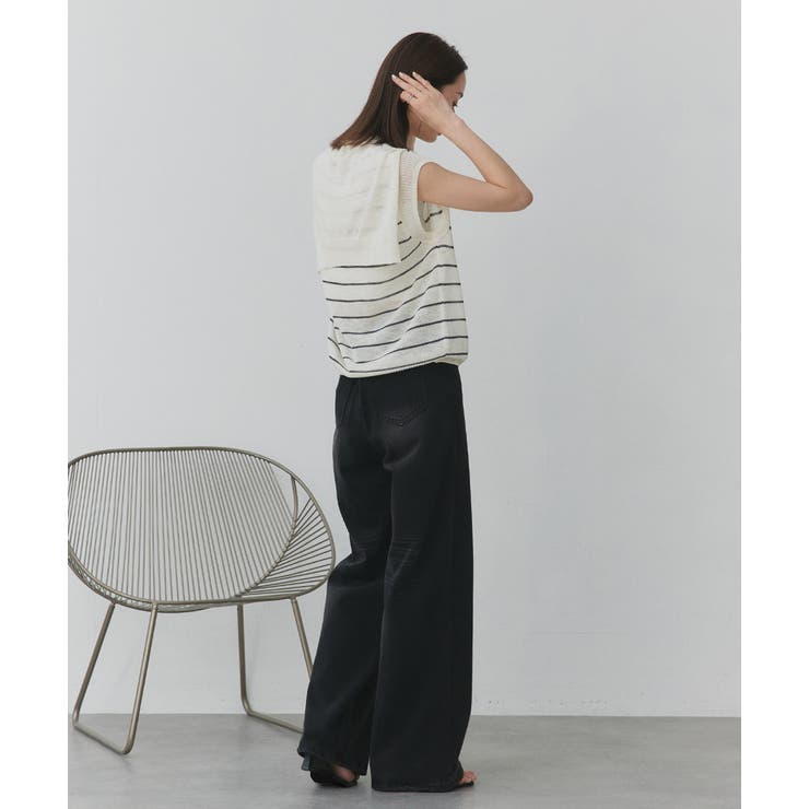 フェイクカーディガン付き ノースリーブニット | ad thie | 詳細画像4 