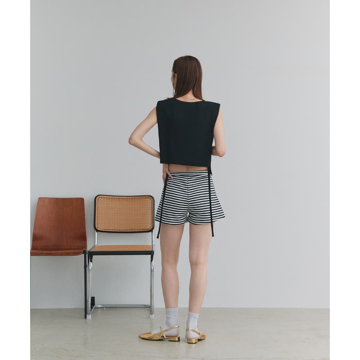 ショート丈リボンノースリーブニット | ad thie | 詳細画像17 