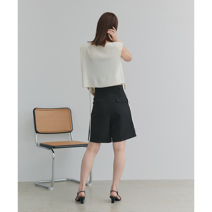 ショート丈リボンノースリーブニット | ad thie | 詳細画像20 