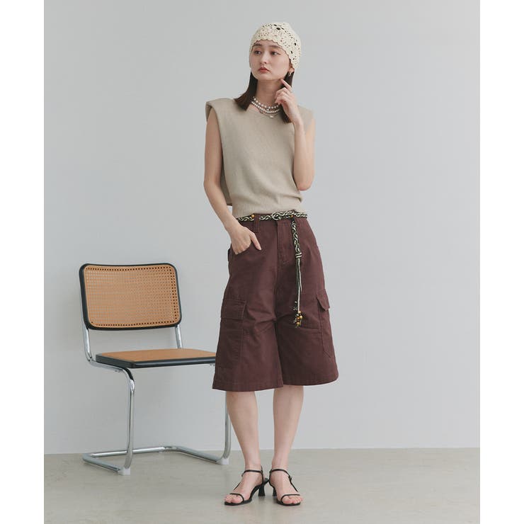 ショート丈リボンノースリーブニット | ad thie | 詳細画像27 