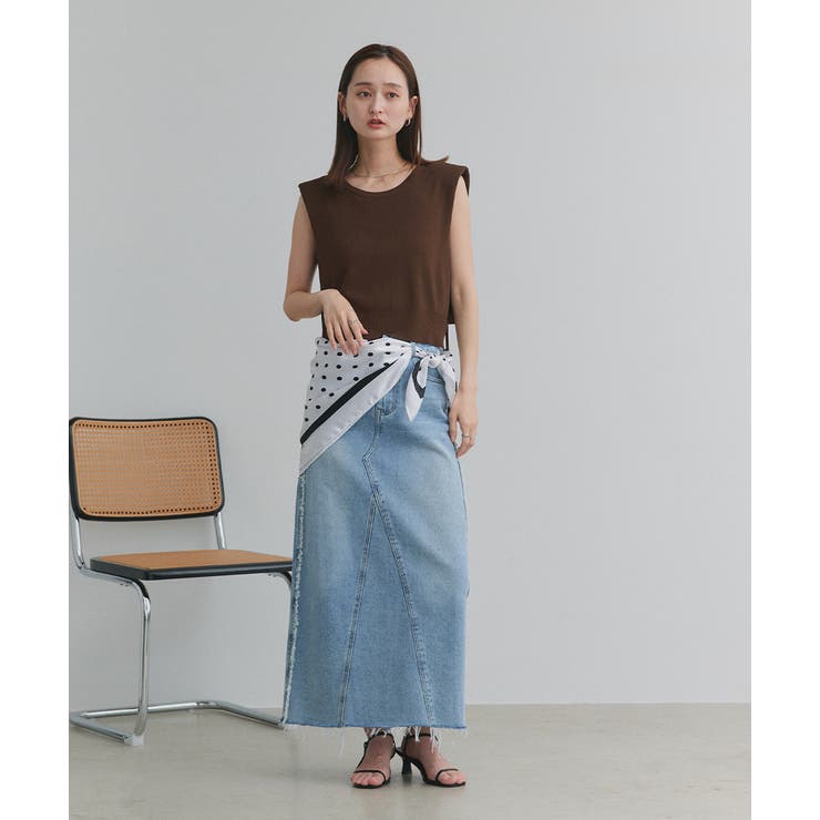 ショート丈リボンノースリーブニット | ad thie | 詳細画像42 