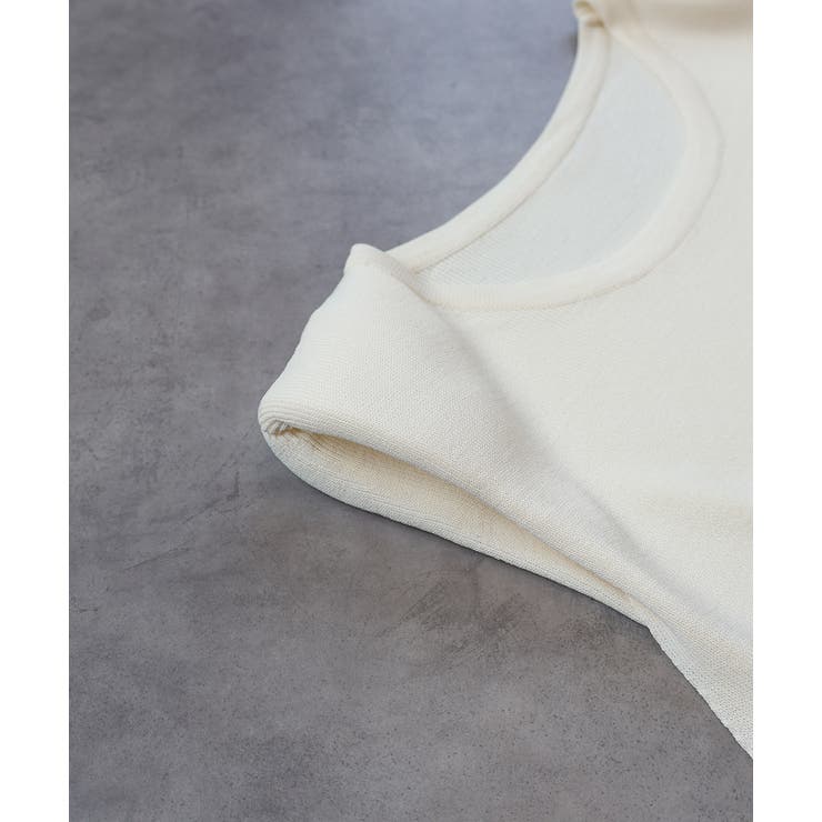 ショート丈リボンノースリーブニット | ad thie | 詳細画像48 