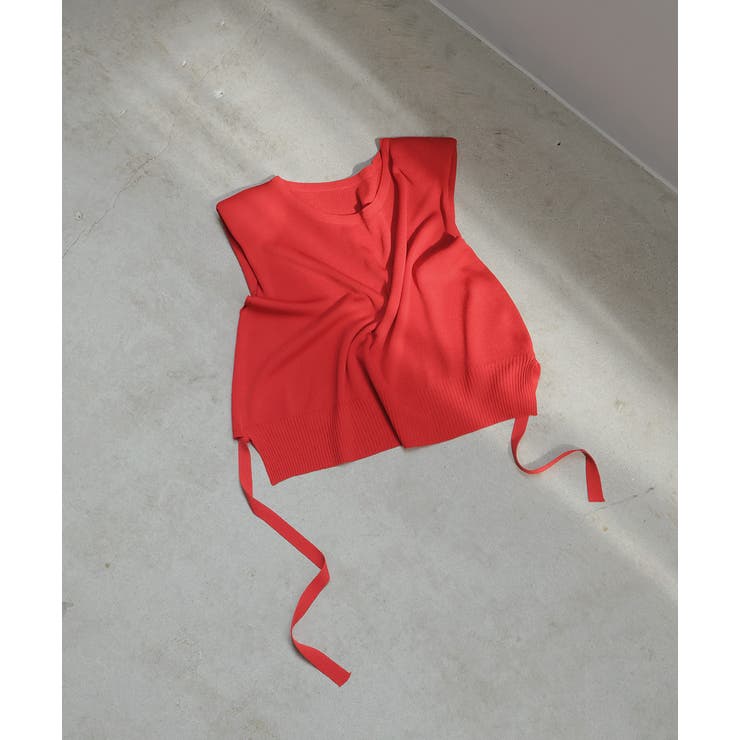 ショート丈リボンノースリーブニット | ad thie | 詳細画像52 